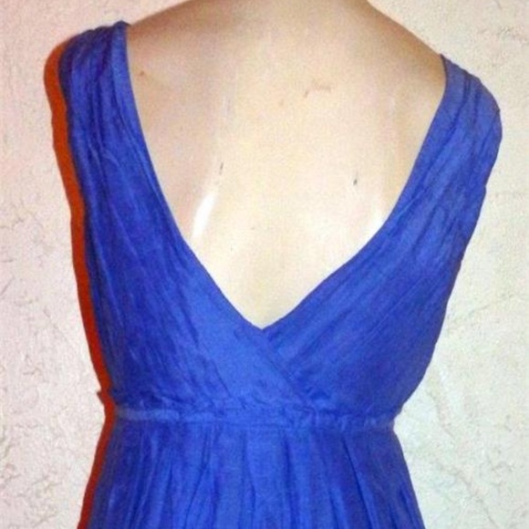 Gap Blue Plunging neckline , Full Skirt Dress - Picture 6 of 8